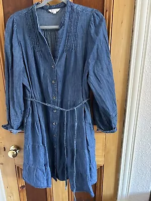 Marks And Spencer Per Una Denim Dress Size 16 • £0.99