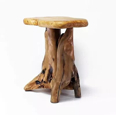 Cedar Root Wood Log Side Table End Table Rustic Primitive Natural Live Edge • $319.90