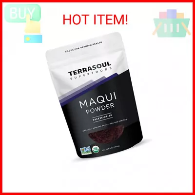 Terrasoul Superfoods Organic Maqui Berry Powder 4 Oz Freeze-Dried Antioxidant • $21.50