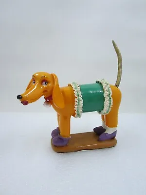 Super Cute Original Polystone Brite Dress Up Dog Dachshund Sculpture Figurine • $14.90