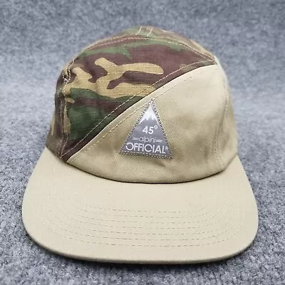 Official 5 Panel Hat Cap Beige Camo Strap Back Adjustable 45 Degrees Alpini • $16.14