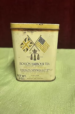 Vintage Antique Boston Harbor Tea Metal Tin Box Davison Newman & Co LTD • $4.99