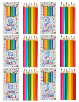 12 Half Size Colouring Pencils - Pinata Toy Loot/Party Bag Fillers Wedding/Kids • £4.99