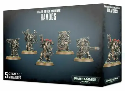 Warhammer 40K Chaos Space Marines Havocs Squad NEW In BOX Reaper Missile Heavy • $110.96