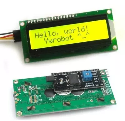 $7.45 • Buy New Yellow IIC I2C TWI 1602 16x2 Serial LCD Module Display For Arduino