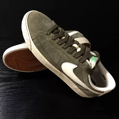 £34.99 • Buy Nike Blazer Low Suede Tarp Green Trainers 517371-301 Womens Vintage