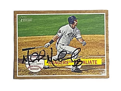 Mitch Moreland Signed 2011 Topps Heritage World Series Rangers Autographed • $16