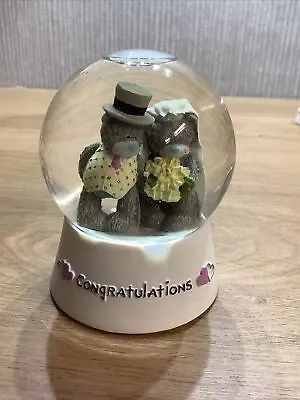 £12.95 • Buy Me To You Bear Snow Globe Glitter Globe Figurine Water Congratulations Wedding