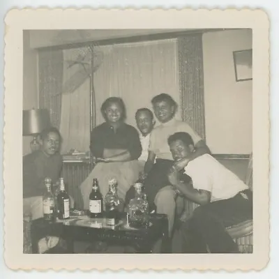 Vintage Photo Party Pals Friends Cocktails African American Black History 1950s • $10.99