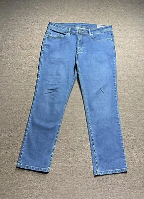 Buffalo David Bitton Pants Size 34 Straight Leg Blue Denim Jeans Mens 34x30 • $20.95