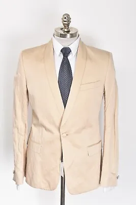 NWT VERSACE COLLECTION Beige Cotton Seersucker Dinner Jacket 38 R (EU 48) • $599.99