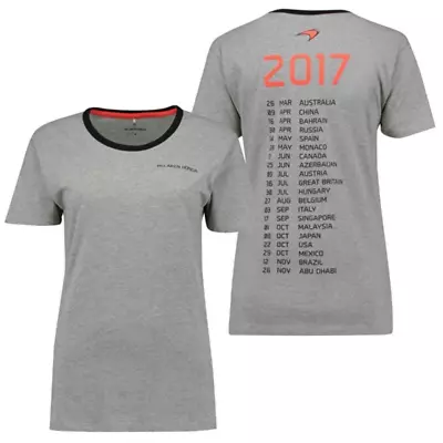 McLaren F1 Women's T-Shirt Essentials Grey Short Sleeve Top - New • £14.99