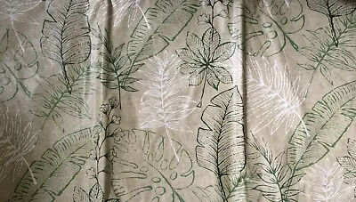 Var Size Summer Fun Palm Leaves Vinyl Flannel Back Tablecloth Green By Elrene • $16.98