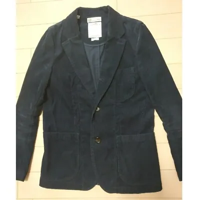 VISVIM Corduroy Tailored Jacket Navy Cotton Size 2 Used From Japan Free Ship • $169.27