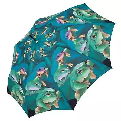 UPF25 Shelta Long Auto Capricorn Rainforest Frogs Umbrella • $29.95