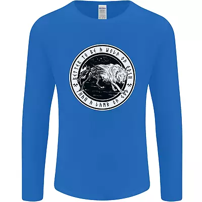 Viking A Wolf Of Odin Than A Lamb Of God Mens Long Sleeve T-Shirt • £12.99