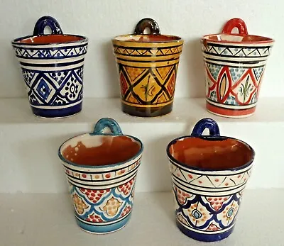 £6.99 • Buy Traditional Hand Painted Ceramic Small Wall Plant Pot * Safi  Pottery