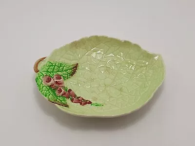 Vintage Carlton Ware Hand Painted Foxglove Green Leaf Jam/Pin Dish • $10