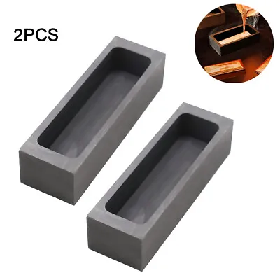 2PC Graphite Casting Ingot Mould Bar Mold For Gold Silver Copper Melting Tool US • $21.99