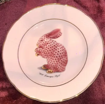 Vtg St. Martin Display Plate Rabbit Email De Limoges “800  7-1/2  Gold Gilt Gift • £27.01