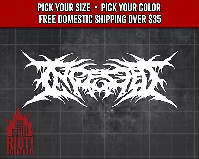 Ingested Logo Decal For Car Band Logo Sticker For Laptop Death Metal • $5.99