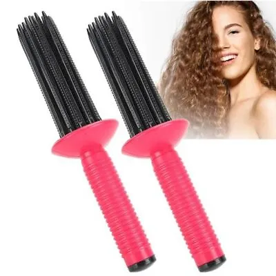 Air Volume Comb Hair Fluffy Styling Curler Heatless Curling  Brush Roller Tools • $13.19