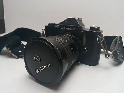 Vintage Nikon Nikkormat Black FT3 35mm Film Camera W/ 80mm Lens Clean UNTESTED • $79.95