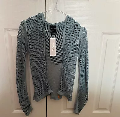 Urban Outfitters Iets Frans... Fishnet Zip-Through Hoodie Size M Streetwear • £25