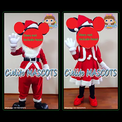 Only Clothes (not Including Head) Santa Mickey And Minnie Mascot Mouse Costume • $280
