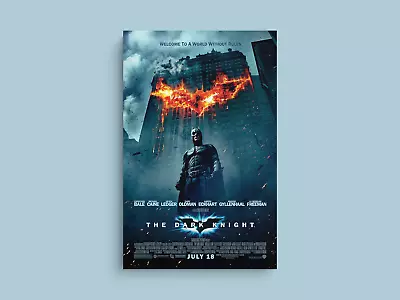 The Dark Knight Canvas Print | Heath Ledger | Batman Joker Film Art Print • £59.99