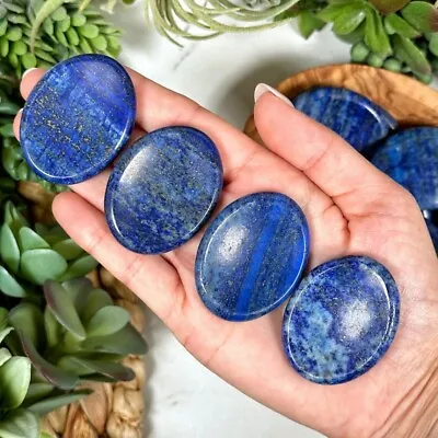 Natural Crystal Worry Stones Lapis Lazuli Stone Crystal Healing Meditation Gift • $9.90