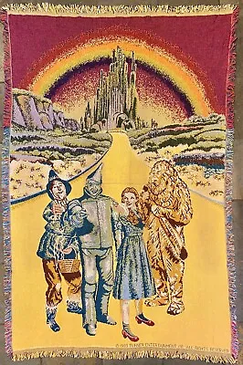 STUNNING Vintage Wizard Of Oz Woven Throw Blanket 1993 Turner Entertainment Co • $47.20