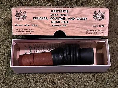 $25.60 • Buy HERTER'S World Famous Chuckar, Mountain & Valley Quail Call Complete AS IS