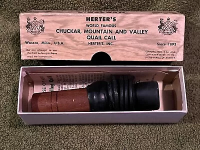HERTER'S World Famous Chuckar Mountain & Valley Quail Call Complete AS IS • $25.60