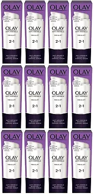 12 X Olay Anti-Wrinkle Booster Firm & Lift 2-In-1 Day Cream & Firming Serum 50ml • £78.40