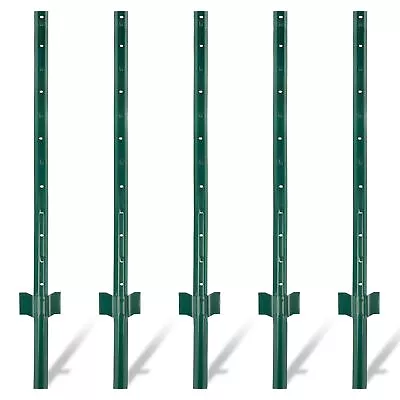 Toriexon Fence Posts 4Feet 5Pack Heavy Duty Metal Fence Post Steel Fence • $39.31