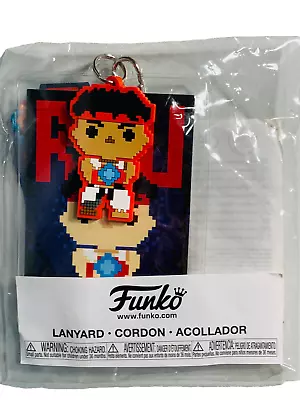 Funko POP! 8-Bit STREET FIGHTER RYU NEW! GAMESTOP EXCL. Lanyard Keychain & Badge • $6.98