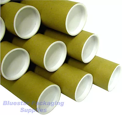 £8.20 • Buy Postal Tubes A4 A3 A2 A1 A0 50mm 2  And 76mm 3  With End Caps / STRONG WALLS