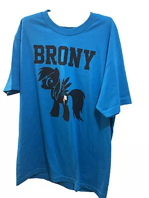 My Little Pony Rainbow Dash Brony Turquoise Blue T-Shirt Size Large • $20