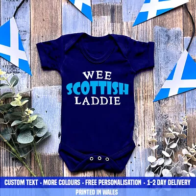 Wee Scottish Laddie Baby Vest Scotland Boys Lad New Announcement Football Gift • £13.99