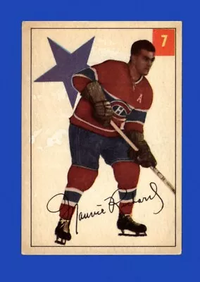 1954-55 Parkhurst Set-Break #  7 Maurice Richard VG-VGEX (crease) *GMCARDS* • $48