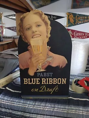 Vintage Pabst Blue Ribbon Beer Sign On Draft Cardboard Retail Display RARE • $1259.99