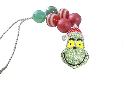 $18 • Buy New Bling Sparkly Bubble Gum Beads Santa Grinch Charm Christmas Necklace