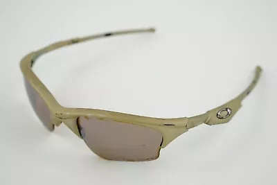 No Rubberpieces Oakley Half Jacket 1.0 Platinum/Polarized Iridium Sunglasses • $65