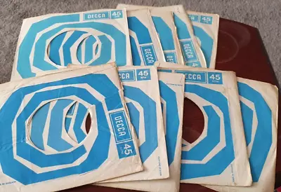 10 Original Decca Company Sleeves For 7  Singles Bundle Job Lot • £0.99