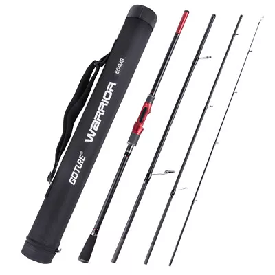 Goture Spinning Casting Fishing Rod Carbon Fiber 4 Sections Travel Rod Saltwater • $45