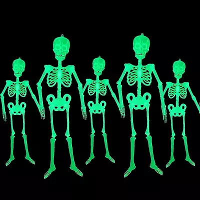 5 Pieces Halloween Luminous Skeleton Decorations Glow In The Dark  • $21.97