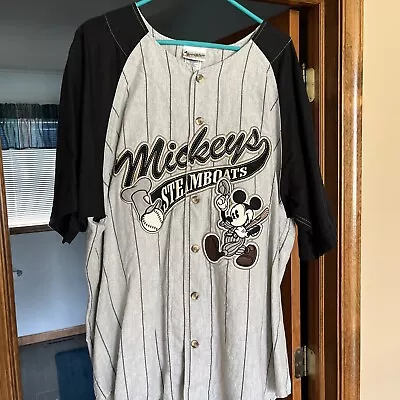 Walt Disney World Mickey Steamboats Baseball Jersey #28 Men’s Size XXL • $50