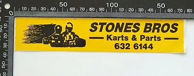 Vintage Stones Bros Go-karts & Parts Racing Sponsor Advertising Promo Sticker • $13