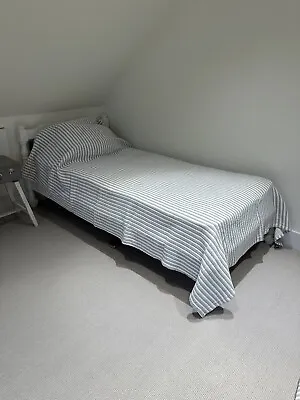 Zara Home Grey White Striped Bedspread Cover  Or Throw 160 X 250cm • £35